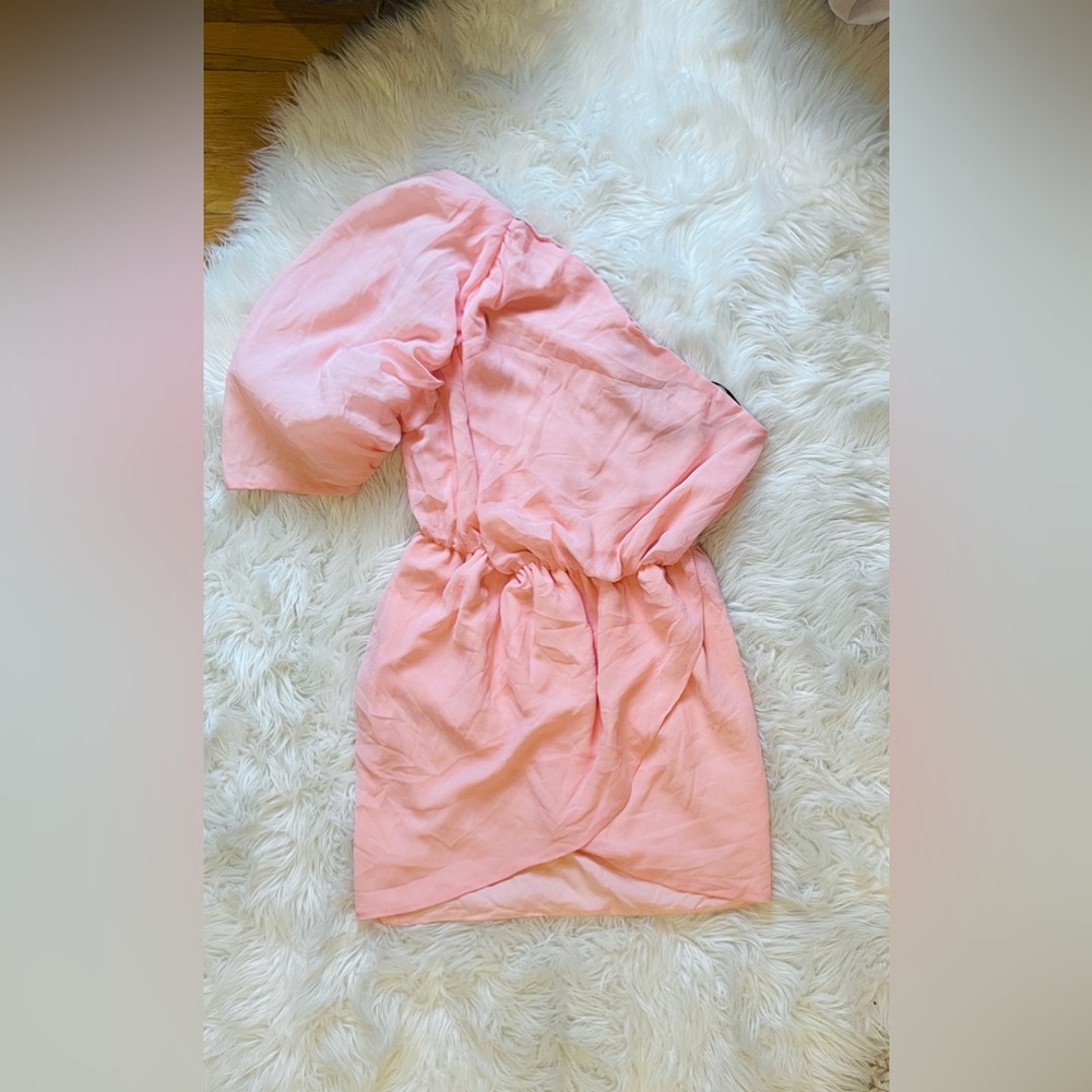 REVOLVE x NBD One Shoulder Mini Dress in Peach